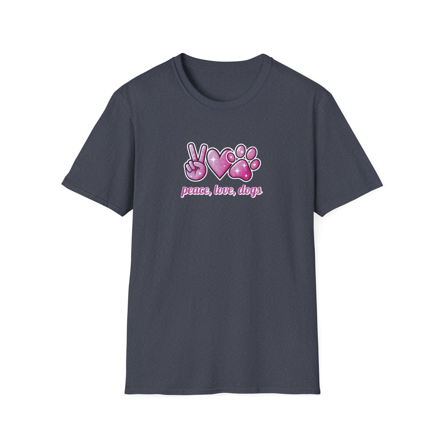 Peace Love Dogs Pink T-Shirt