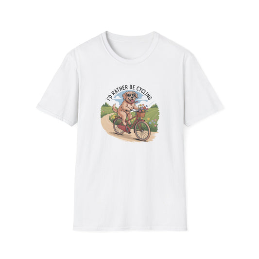 Rather Be Cycling Dog T-Shirt