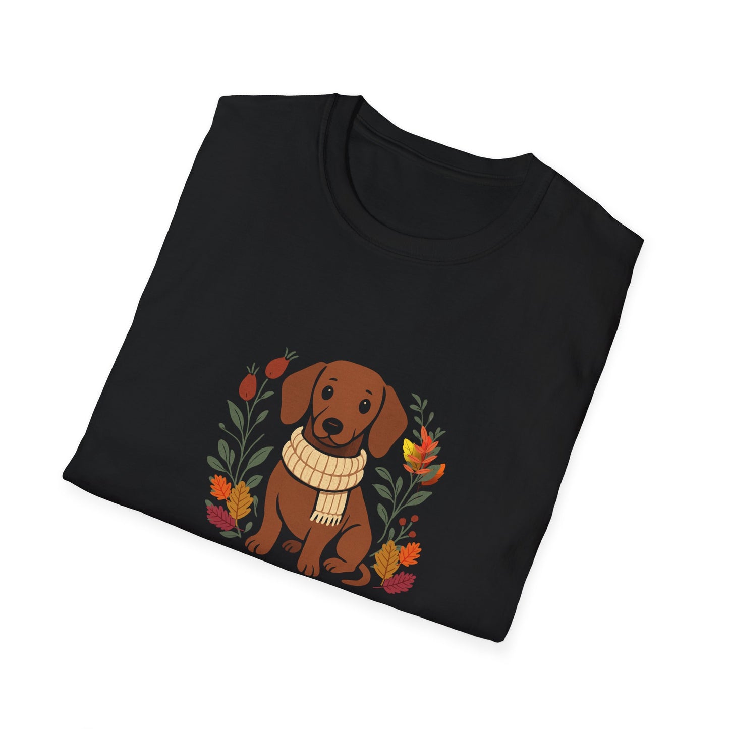 Winter Dachshund In Scarf T-Shirt