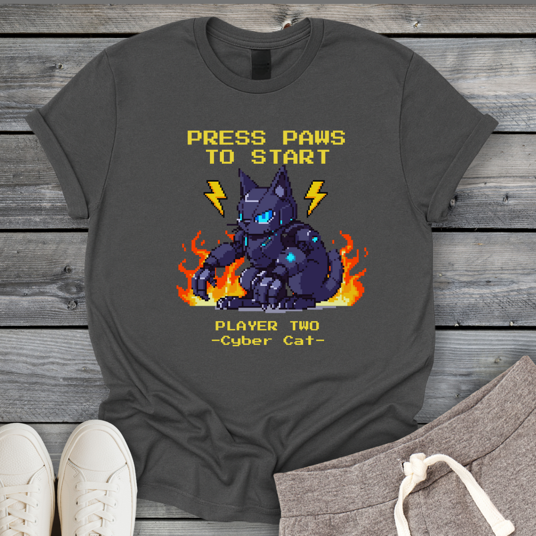 Cyber Cat Gamer T-Shirt