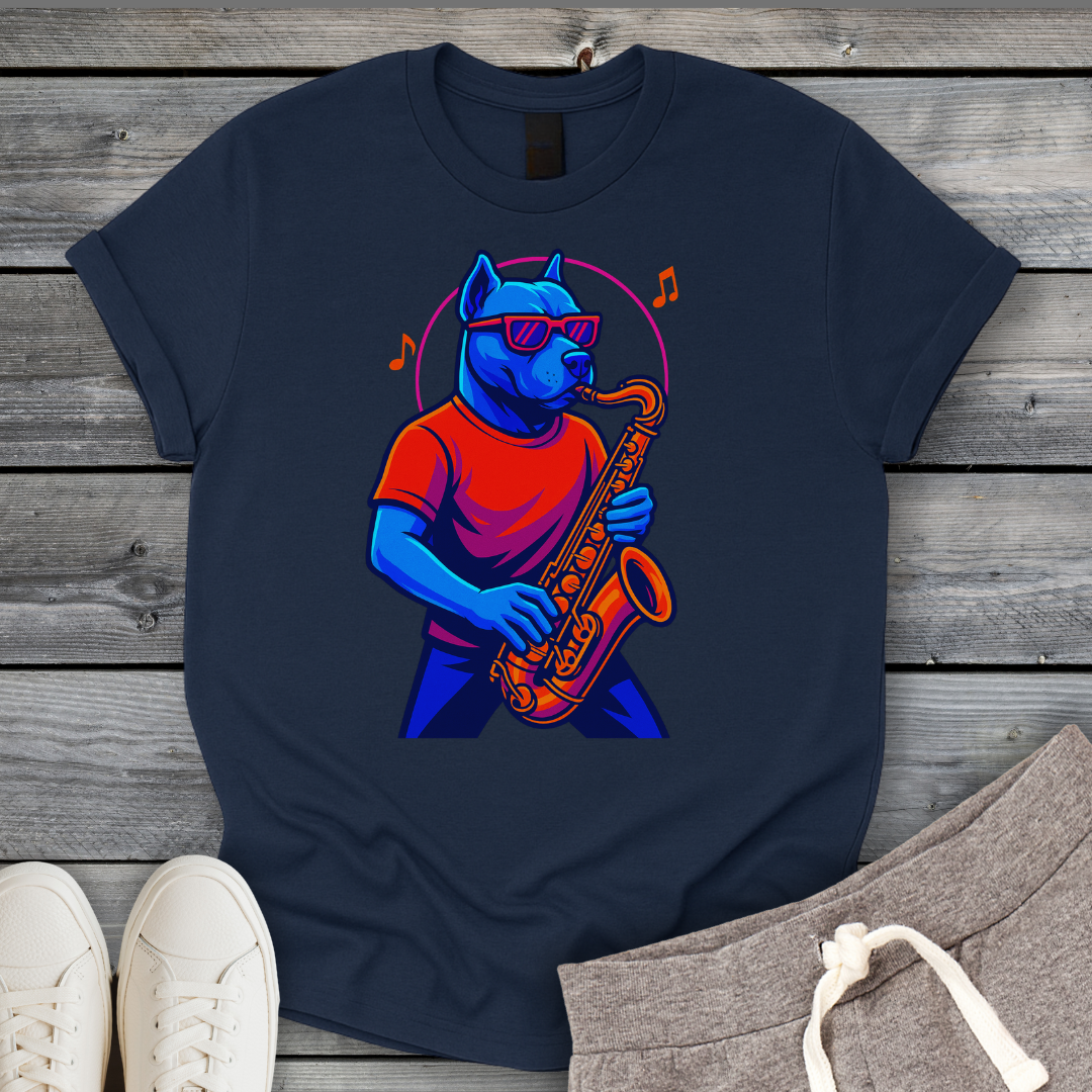 Rock Pitbull Saxophonist T-Shirt