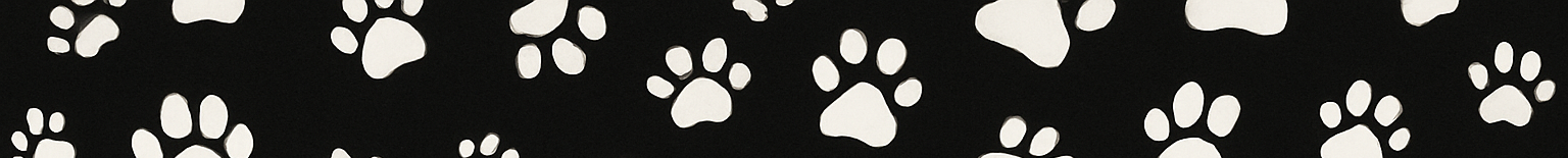 lots of white paws prints on black background