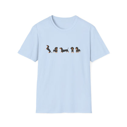 Line Of Dachshunds T-Shirt