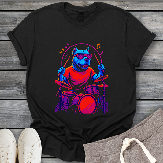 Rock Pitbull Drummer T-Shirt