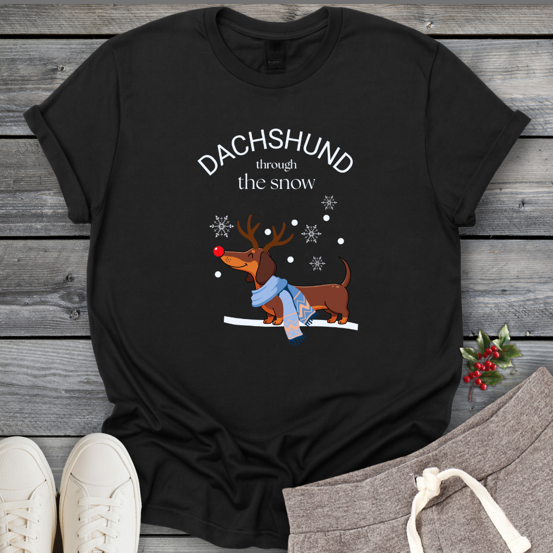 Dachshund Through The Snow T-Shirt