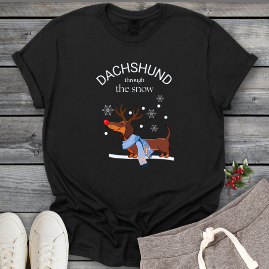 Dachshund Through The Snow T-Shirt
