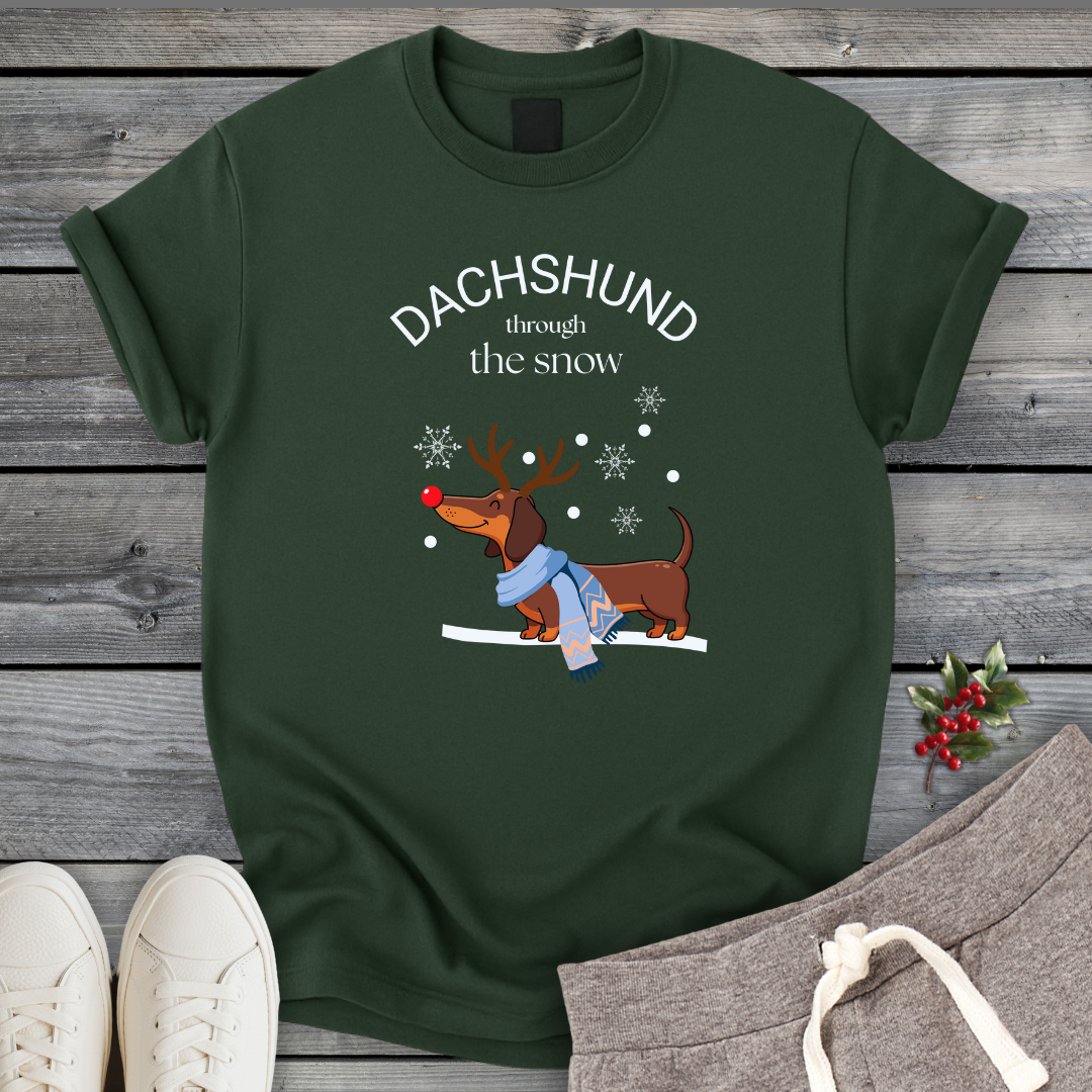 Dachshund Through The Snow T-Shirt