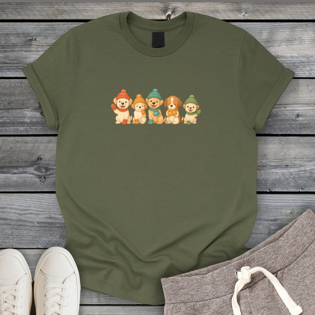 Cute Winter Pups T-Shirt