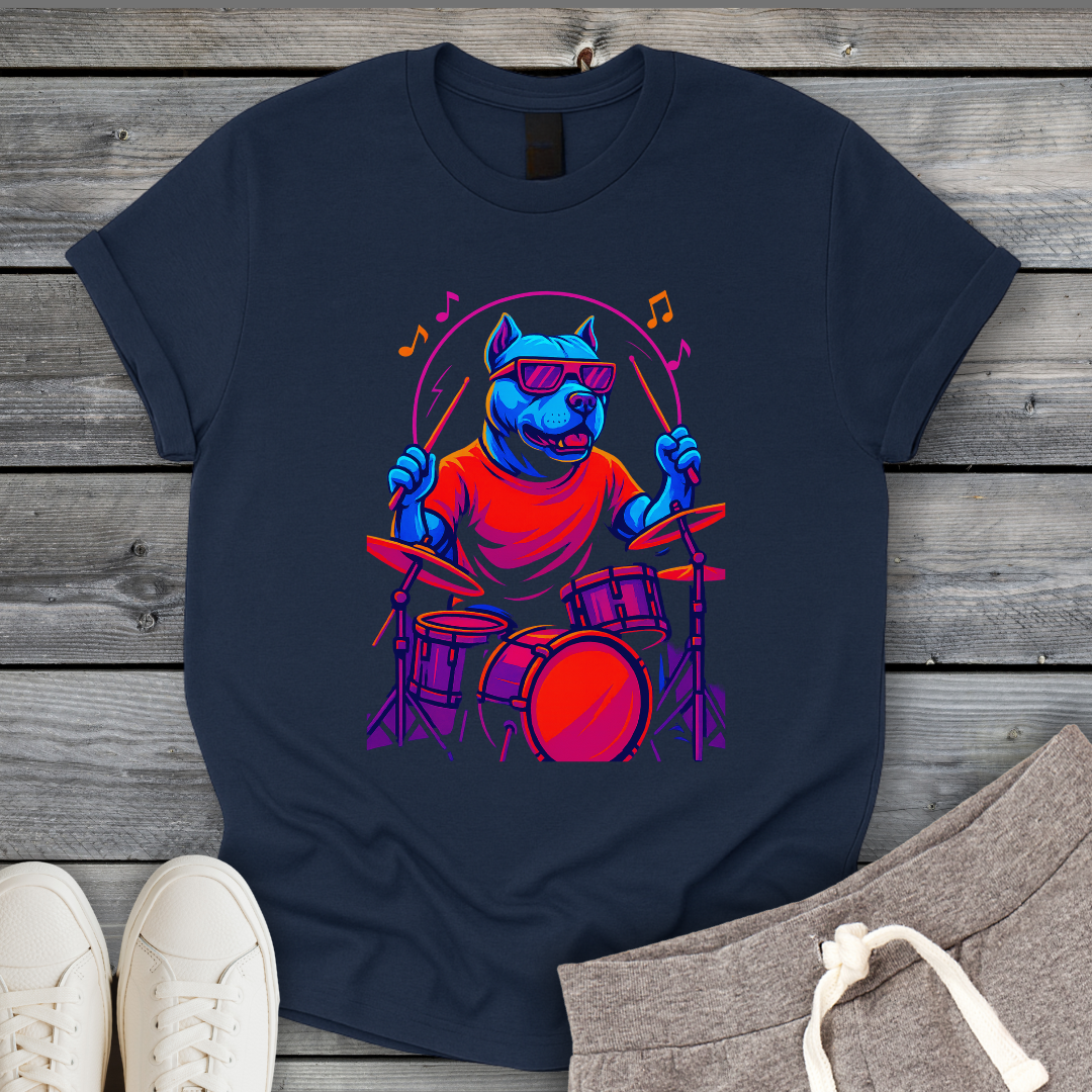 Rock Pitbull Drummer T-Shirt